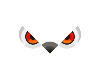 white owl geometric bird logo design symbol by alex tass