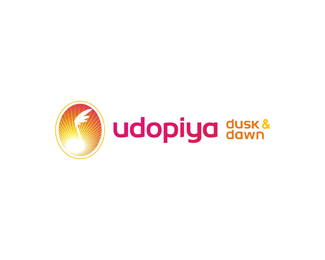 Udopiya Dusk and Dawn, electronic dance music records label, logo design by Alex Tass