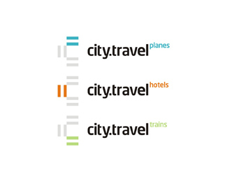 city travel agency sub-branding logo design by Alex Tass