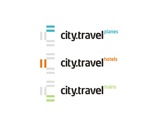 city travel agency sub-branding logo design by Alex Tass