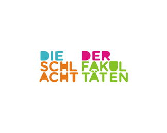 die schlacht der fakultaten competition word mark logo design by Alex Tass