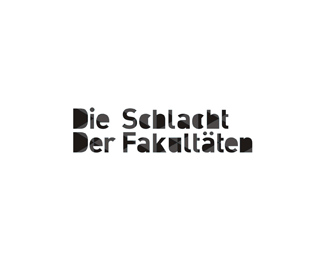 die schlacht der fakultaten geometric typographic logo design by Alex Tass