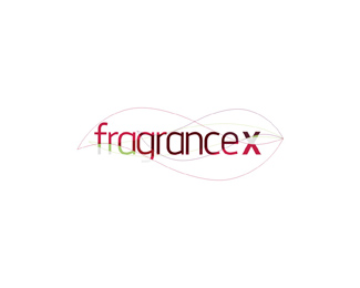 fragrance x online store brand name fragrances a logo design by Alex Tass