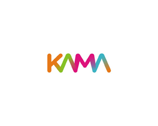 kama foods colorful gradient logo design by Alex Tass