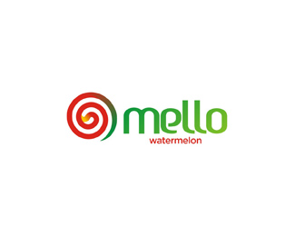 mello natural watermelon based juice logo design by Alex Tass