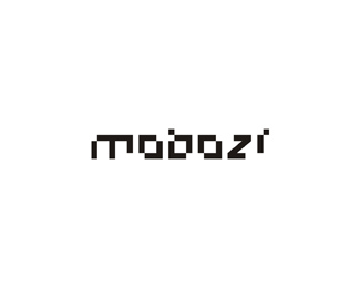 mobozi web and mobile software developer abstract typographic logo design by Alex Tass