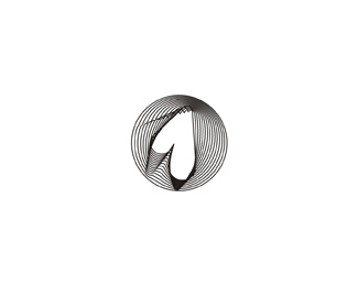 the one dot fm radio circle black logo design by Alex Tass