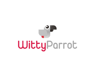 witty parrot cloud-based service application logo design by Alex Tass