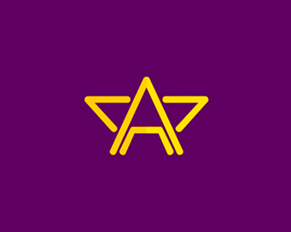 a plus star purple logo design symbol monogram by alex tass