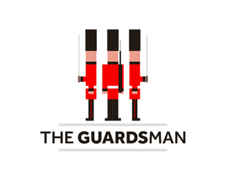 buckingham palace queens guards logo design by alex tass