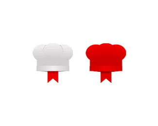 chef recipes foods bookmark logo design symbol by alex tass