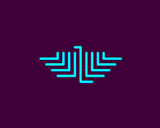 l legion eagle monogram symbol logo design by alex tass