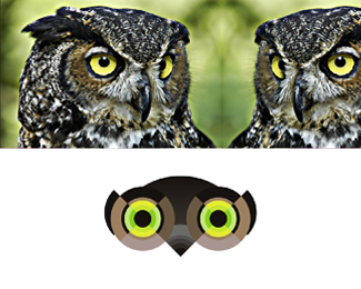 owls eyes logo design symbol by alex tass