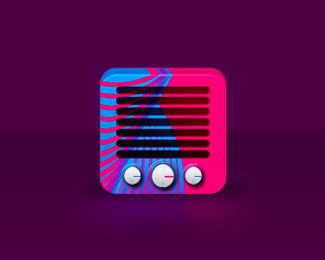 rive radio app icon final logo design by alex tass