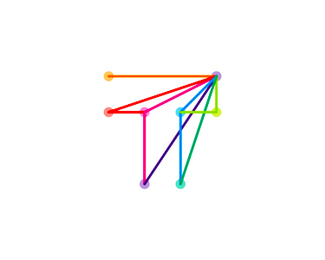 t travel plane arrow logo design symbol by alex tass