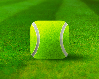 tennis ball grass court video app application icon design alex tass