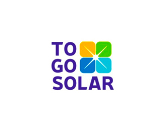 to go solar energy panels logo design by alex tass